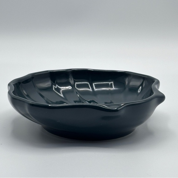 Pfaltzgraff Sea Shell Soap Dish Trinket Dish Key Tray Hunter Green 5 1/2 x 5" - Picture 2 of 8